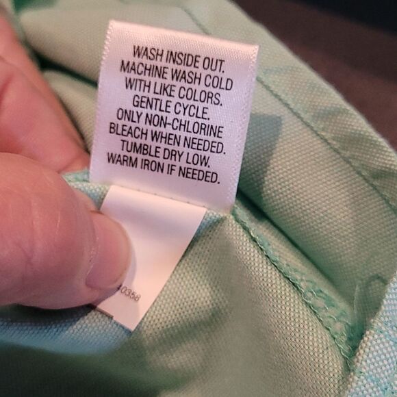 Croft&Barrow sz L mint colored button up snort - Picture 11 of 11